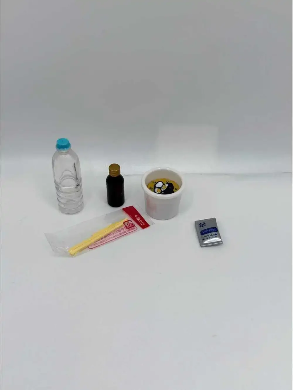 1:6 Scale Re-ment Japanese Mini Set, Evening Drink, Water Set with Ramen